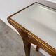 Vintage Deknudt gilt console table with beveled mirror top, Belgium, 1980s