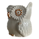 Vintage ceramic owl cache pot signed