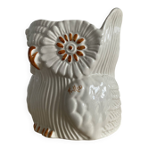 Vintage ceramic owl cache pot signed