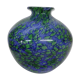Ball vase signed blue and green Rock