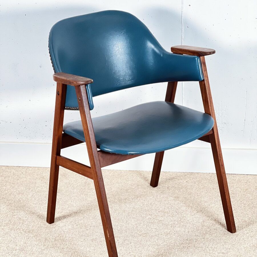 Pair of Danish armchairs with original vinyl