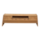 Vintage TV cabinet in raw wood with sliding doors