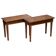 Pair of console tables David Linley 1993 walnut burr