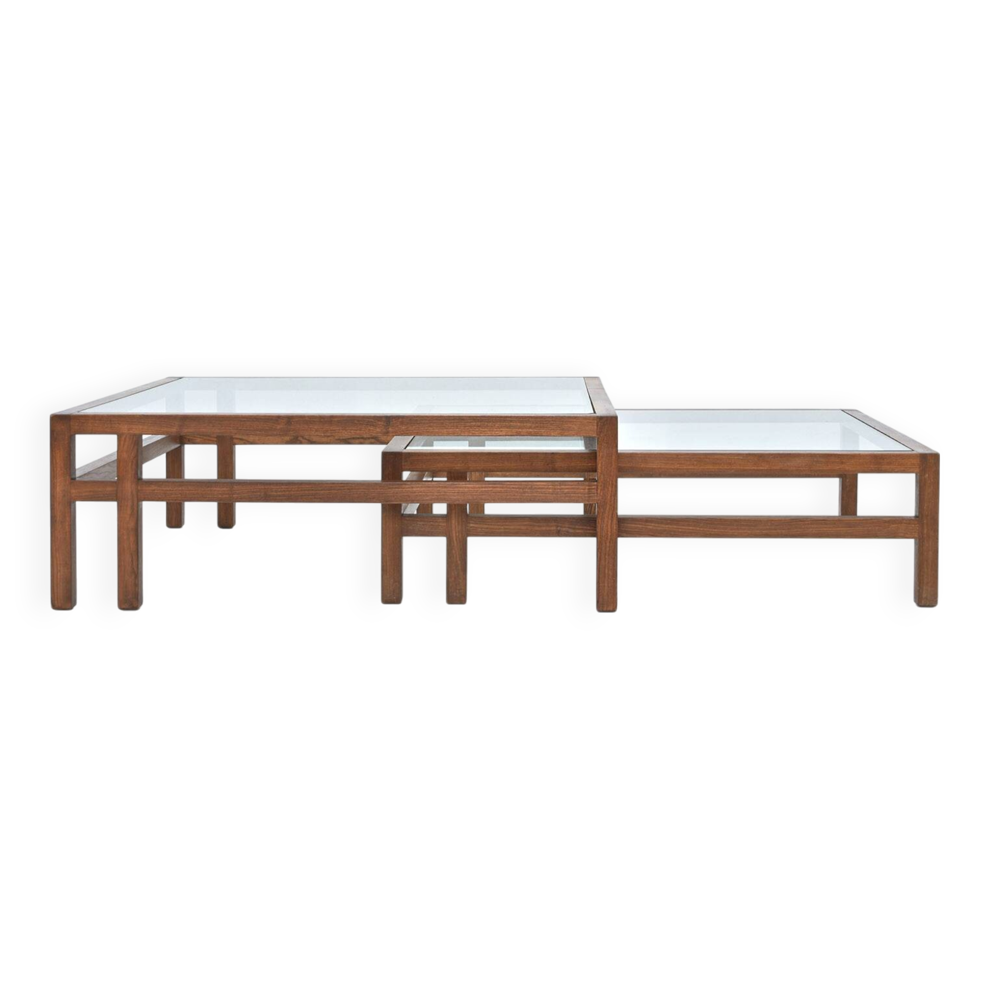 Jean-Michel Wilmotte tables basses gigognes « Silène » Ca. 1977.