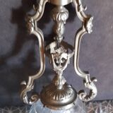 Art deco ceiling light in silvered bronze