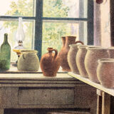 Displays educational work of 1929 ceramics