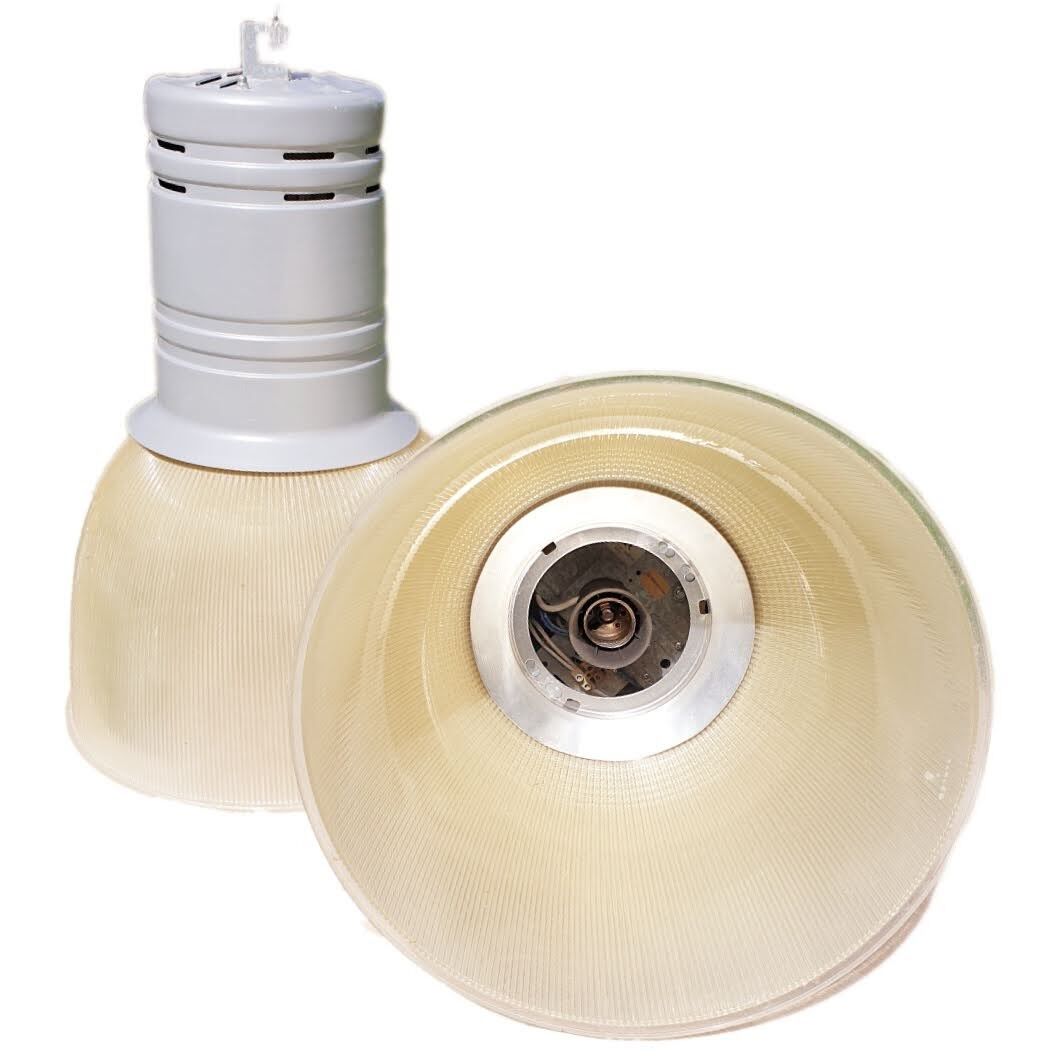 Pair of ORNALUX Industrial pendant lights