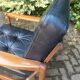 Paire de fauteuils scandinaves cuir, 1960