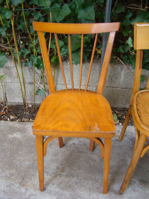 Lot of four old bistro chairs
