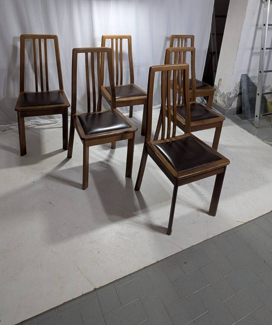 Set of 6 Dining Chairs by Mobil Girgi, 1970s