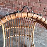 Vintage bamboo hanging chair