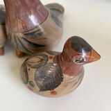 Tonala bird trio, Mexican ceramic