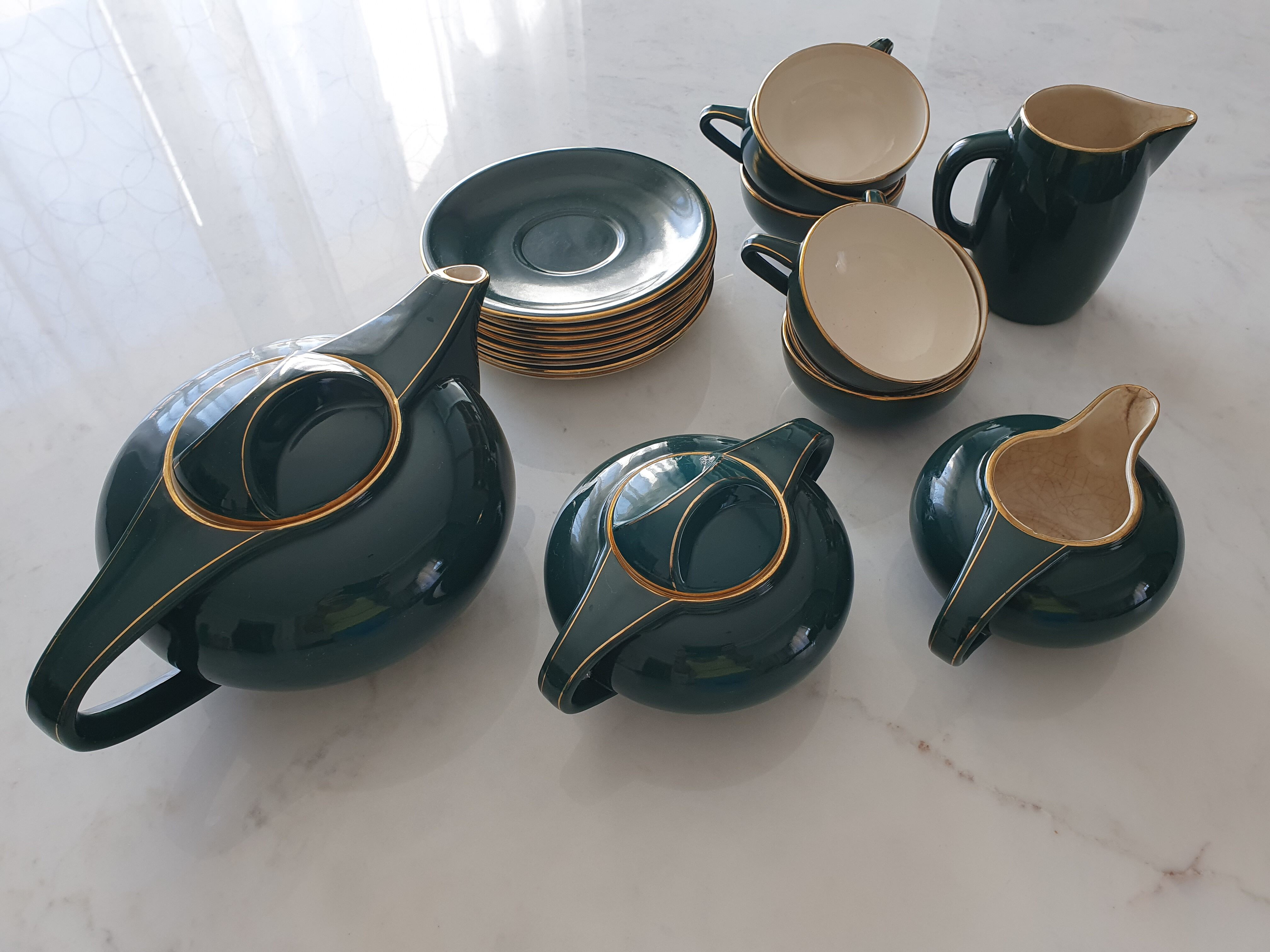 Art Deco tea set earthenware SALINS