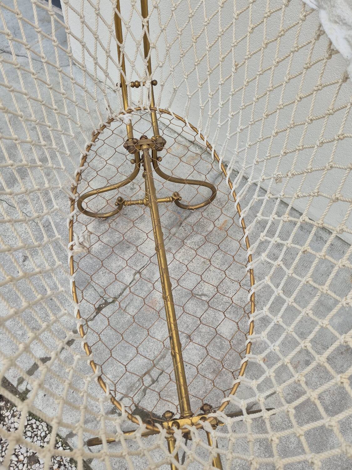 19th century brass rocking cradle from a castle