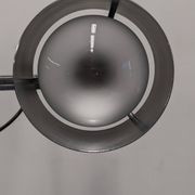 Space age modernist floor lamp with 2 aluminium spots, France circa 1970.