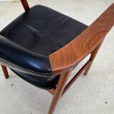 Erik Kierkegaard Teak & Leather Armchair By Hong Møbelfabrik, 1960s