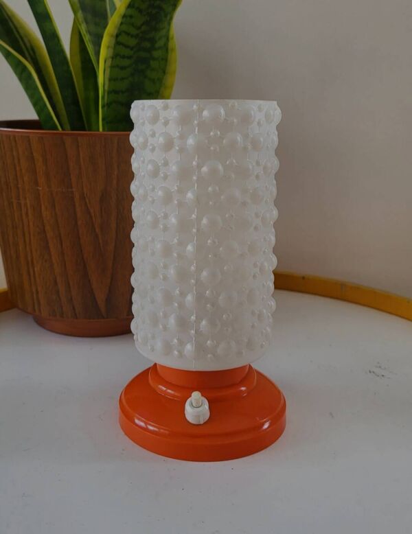 Lampe vintage avec tissu 60s