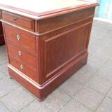 Very large Louis Philippe period mahogany pedestal desk from the 19th century
