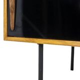 Low ash sideboard with sliding doors. 1960s.
