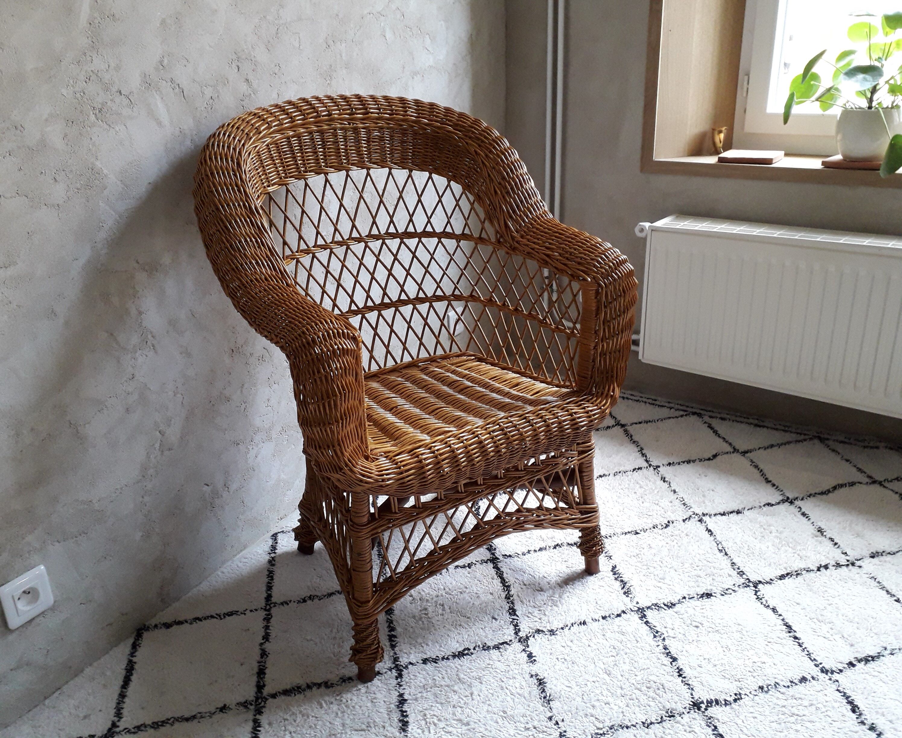 Rattan armchair