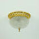 Vintage soelken ceiling lamp textured glass and gilt aluminum 1970s - 2 available