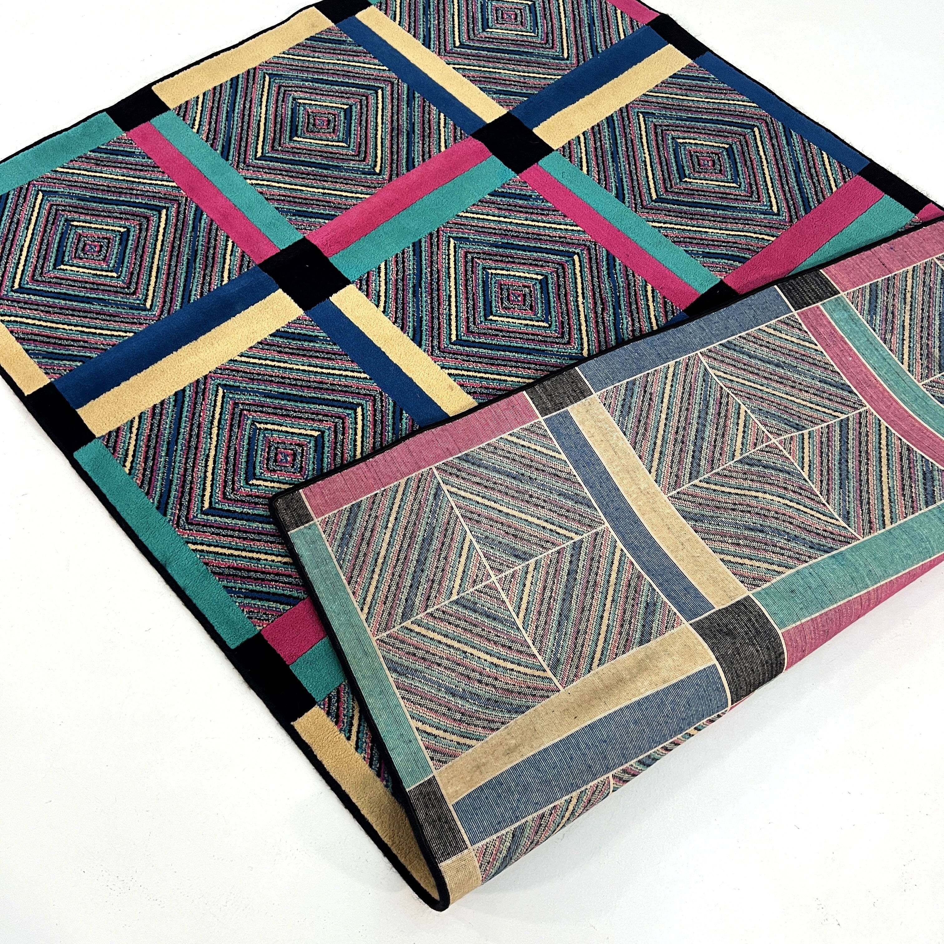 Geometric patterned rug by Missoni, 1980