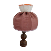Lampe abvec abat jour tissage laine vintage