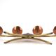 Scandinavian four-branch candlestick in copper and brass, 1950s
