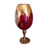 Painted glass vase