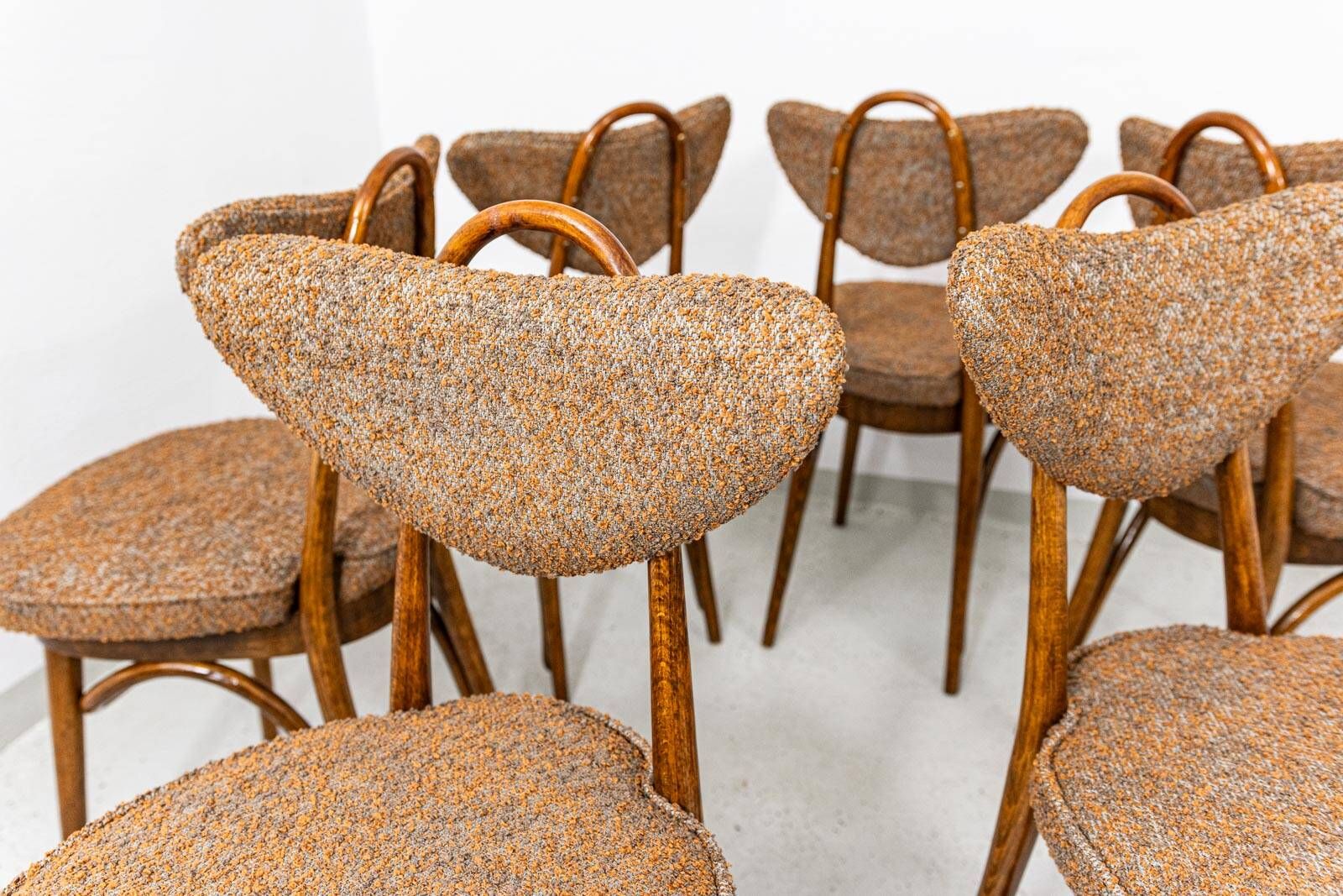 Dining Chairs, No 124 By H & J Kurmanowicz, Poland, 1950’S, Set of 6