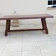 Vintage Scandinavian Brutalist Elm Farmhouse Table