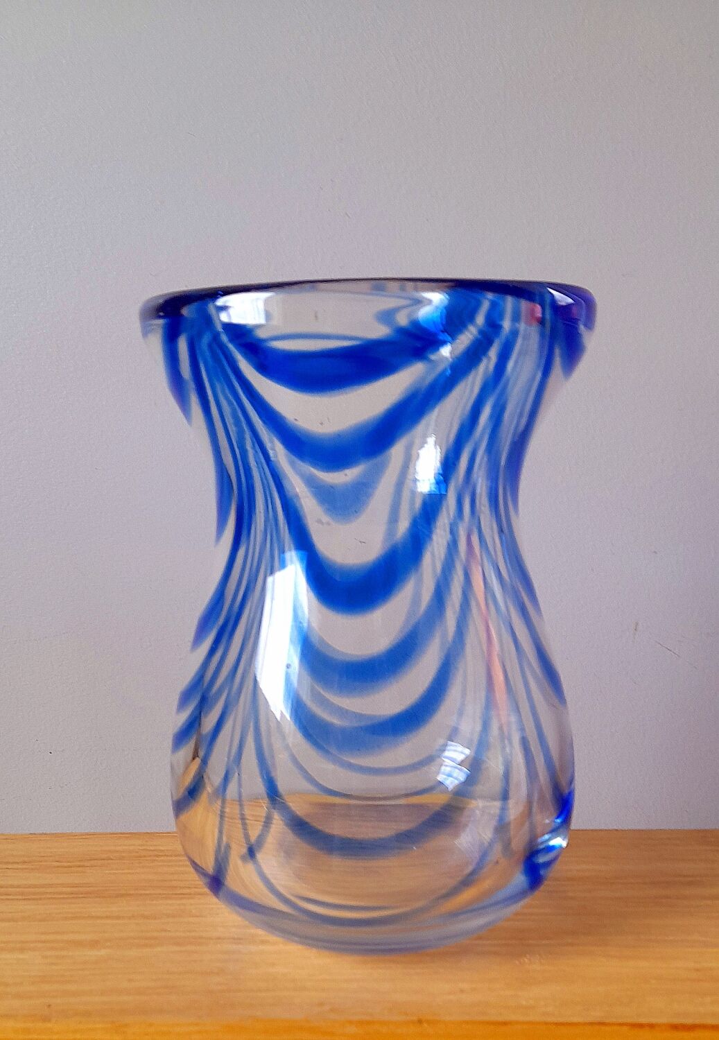 70s crystal vase
