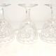 Three facet-cut glasses from the Lorraine crystalware.