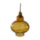 Vintage suspension lamp in electrified amber glass to nine