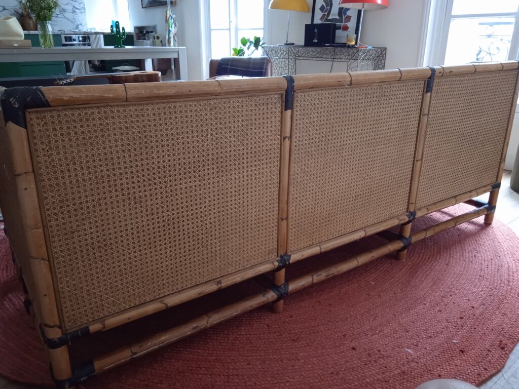 Bamboo & cannage sofa