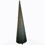 Superb floor lamp in glass fragments, handmade and vintage (70s)