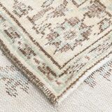 6x9 classic brown & beige vintage rug, 153x272cm