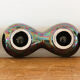 Lot of iridescent earthenware salerons
