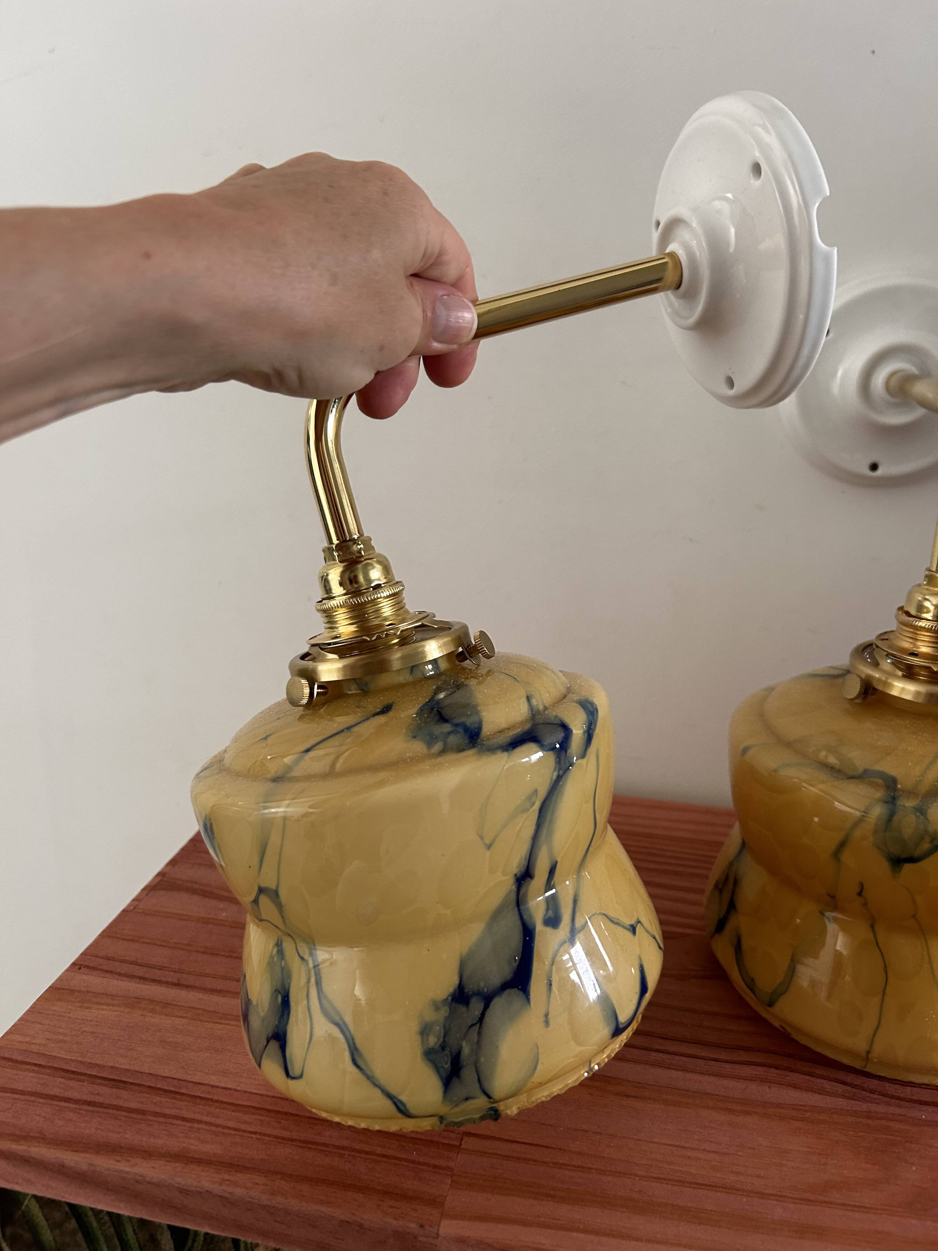Pair of Art Deco wall lights