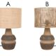 Handmade Søholm / Einar Johansen ceramic table lamp with jute lampshade / Mid-century Danish modern design / 1960s / 1970s