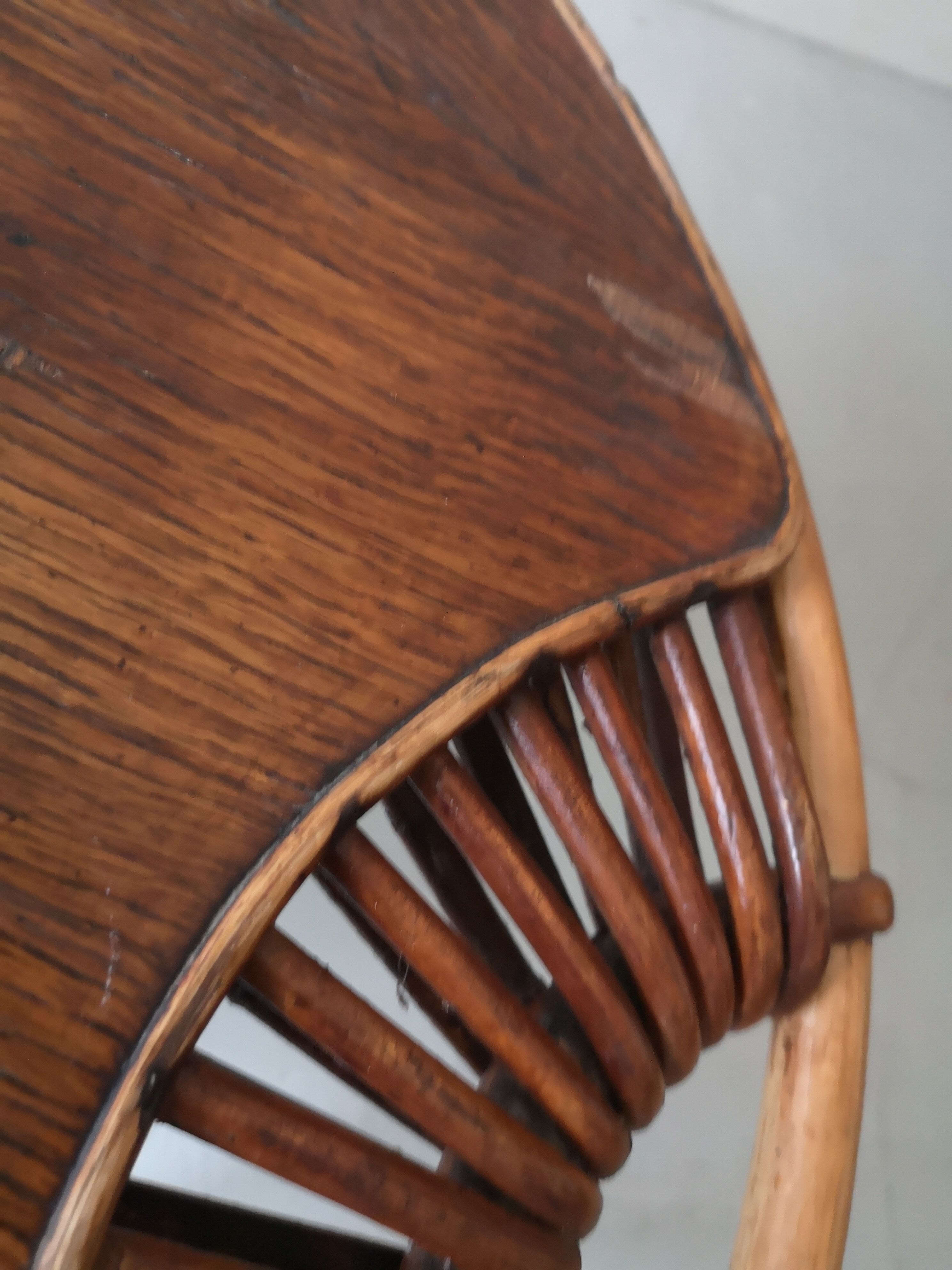 Rattan coffee table called lemon, vintage 1950