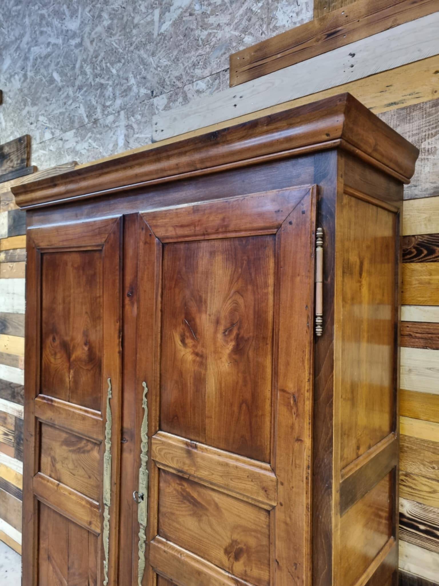 Antique cherry wood wardrobe