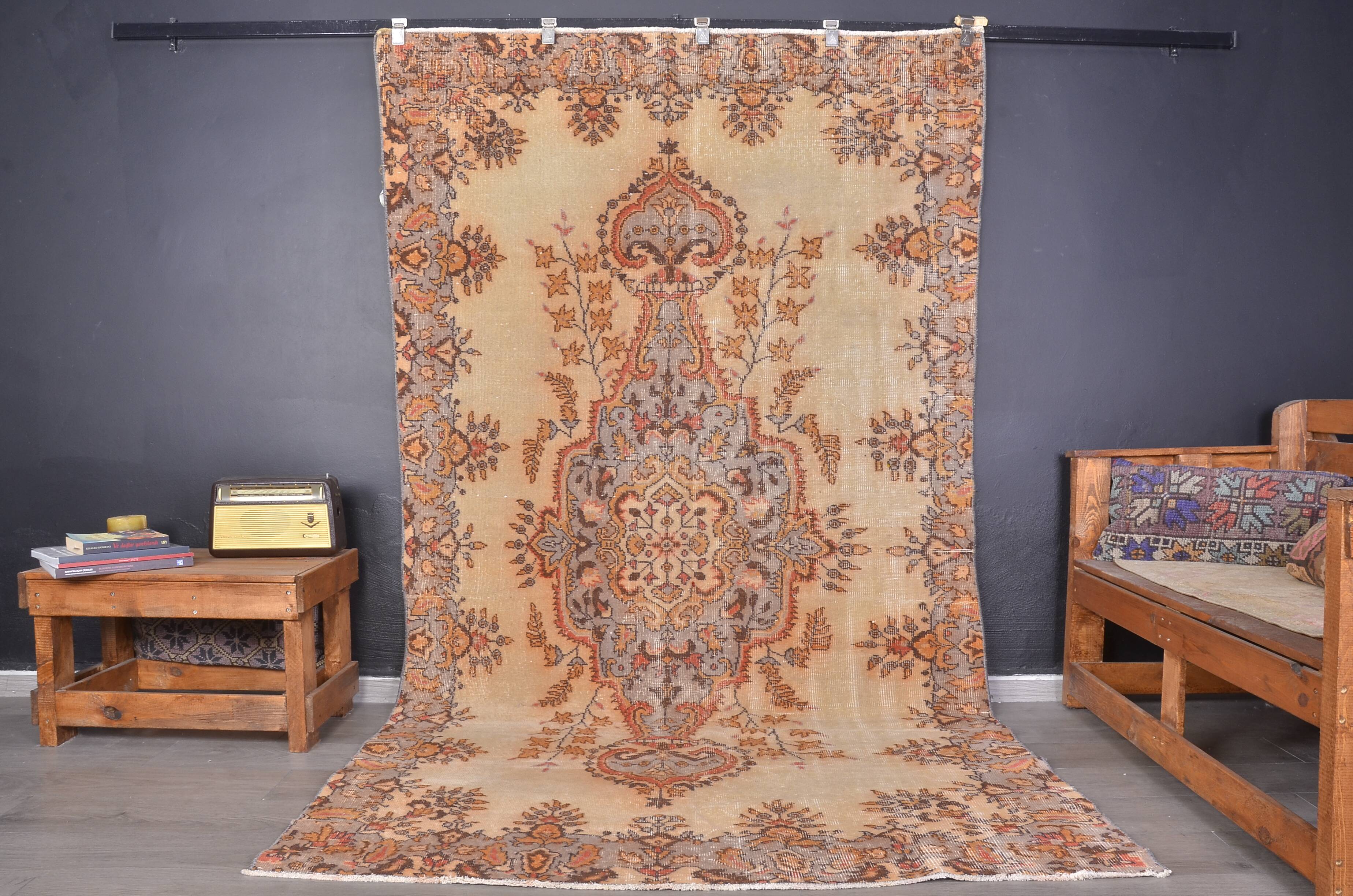 Turkish Vintage Oushak Rug sku c 183