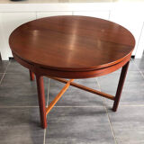 Table ronde extensible scandinave années 1970