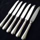 6 Silver-plated and Stainless Steel Table Knives Jean Couzon 24 cm
