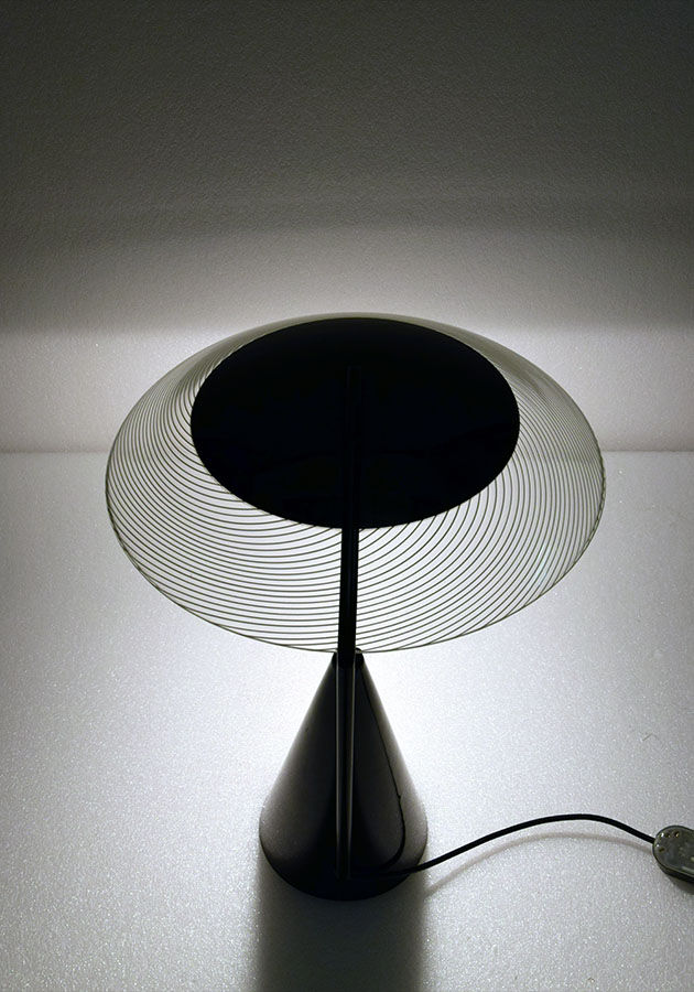 Table lamp in murano glass and metal, 1970s