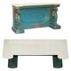 Antique hand-carved console circa 1880 with a marble top.