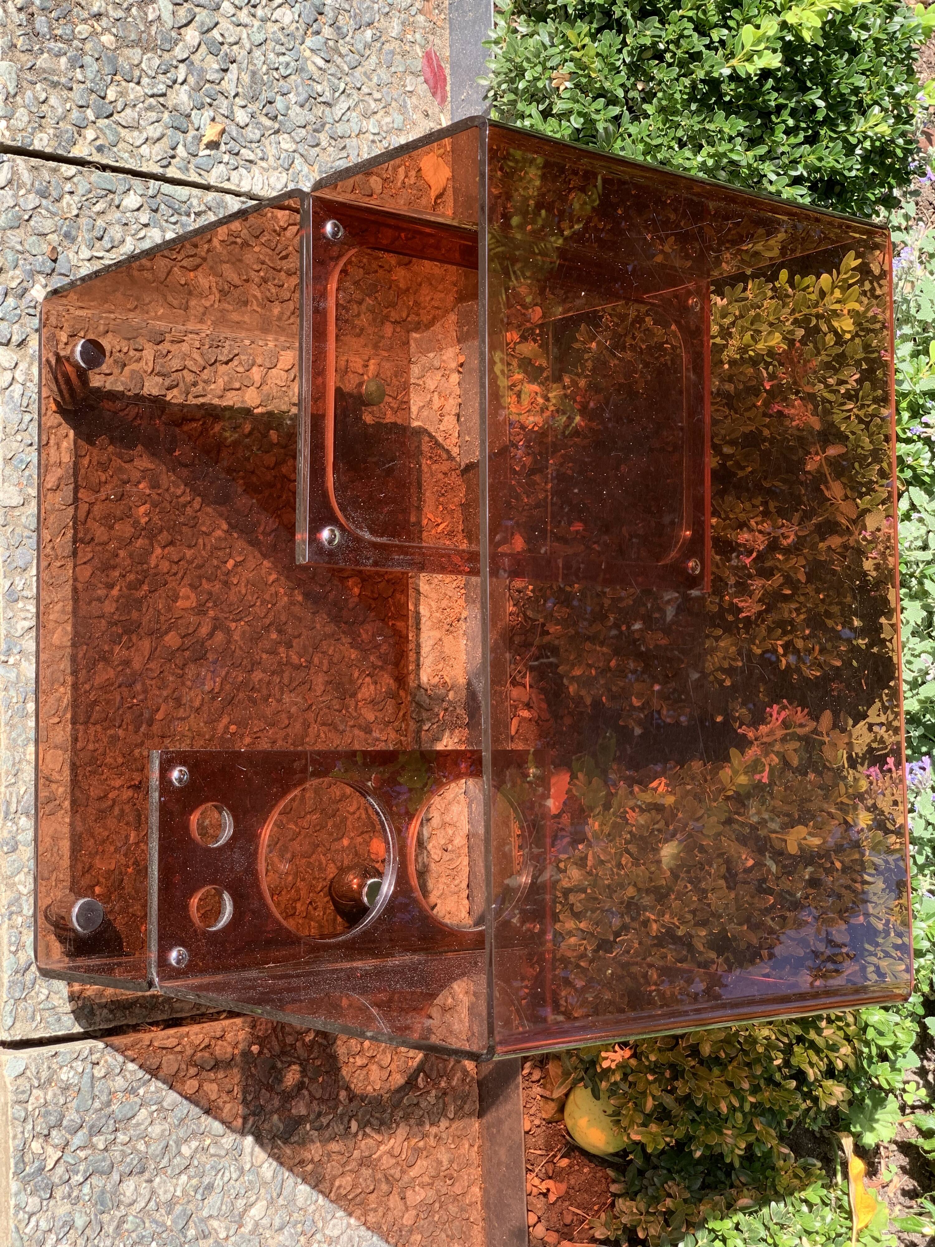 Smoked plexiglas rolling bar 70