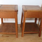 Oak stool/bedside table reconstruction