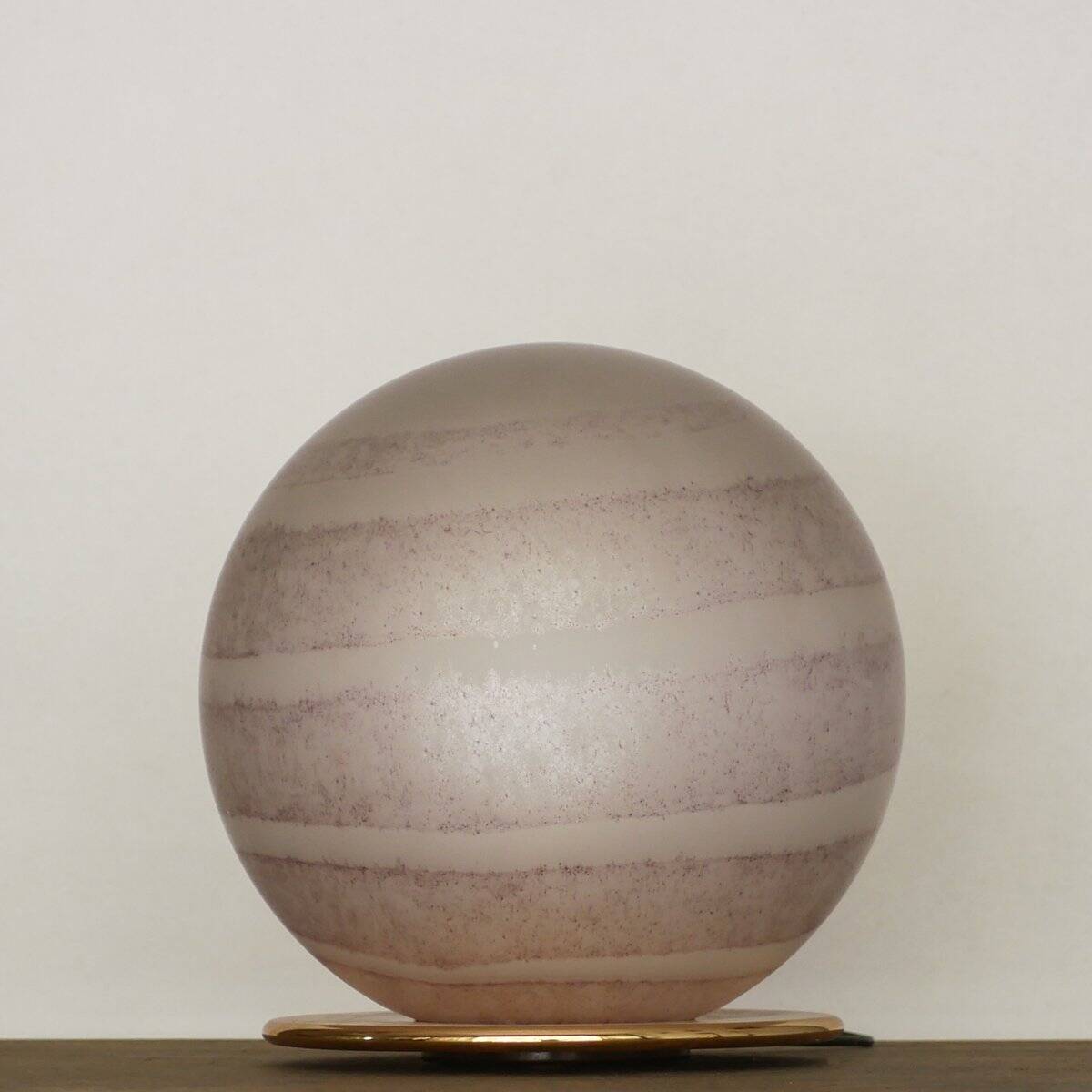 Grande lampe de table en verre de Murano satiné et corrodé Swirl de VeArt, années 80.